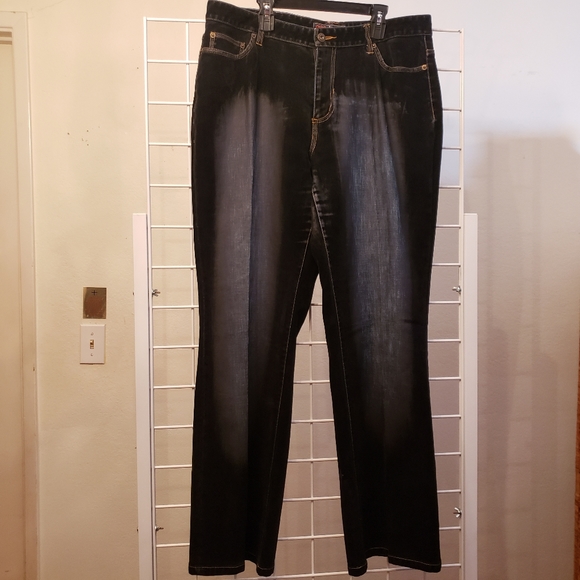 Vintage Route 66 Flocked Velvety Stretch Fit Pant - Picture 2 of 11